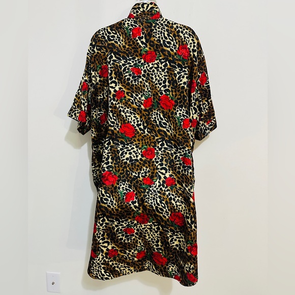 Leopard & Rose Print Pajama Dress Size OSFA - Picture 2 of 5